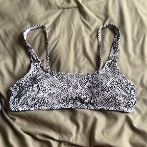 Snake print bikini top